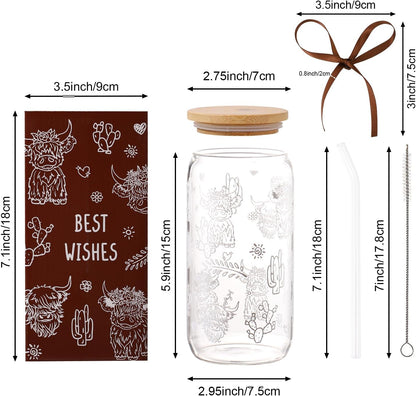 Lemon Glass Cups with Lid and Straw, Cute Lemon Gift for Women | Iced Coffee Tumbler Mug for Birthday Bridal Shower Wedding Summer Party Gift for Women Mom Friends Teen Girls Stuff 16oz