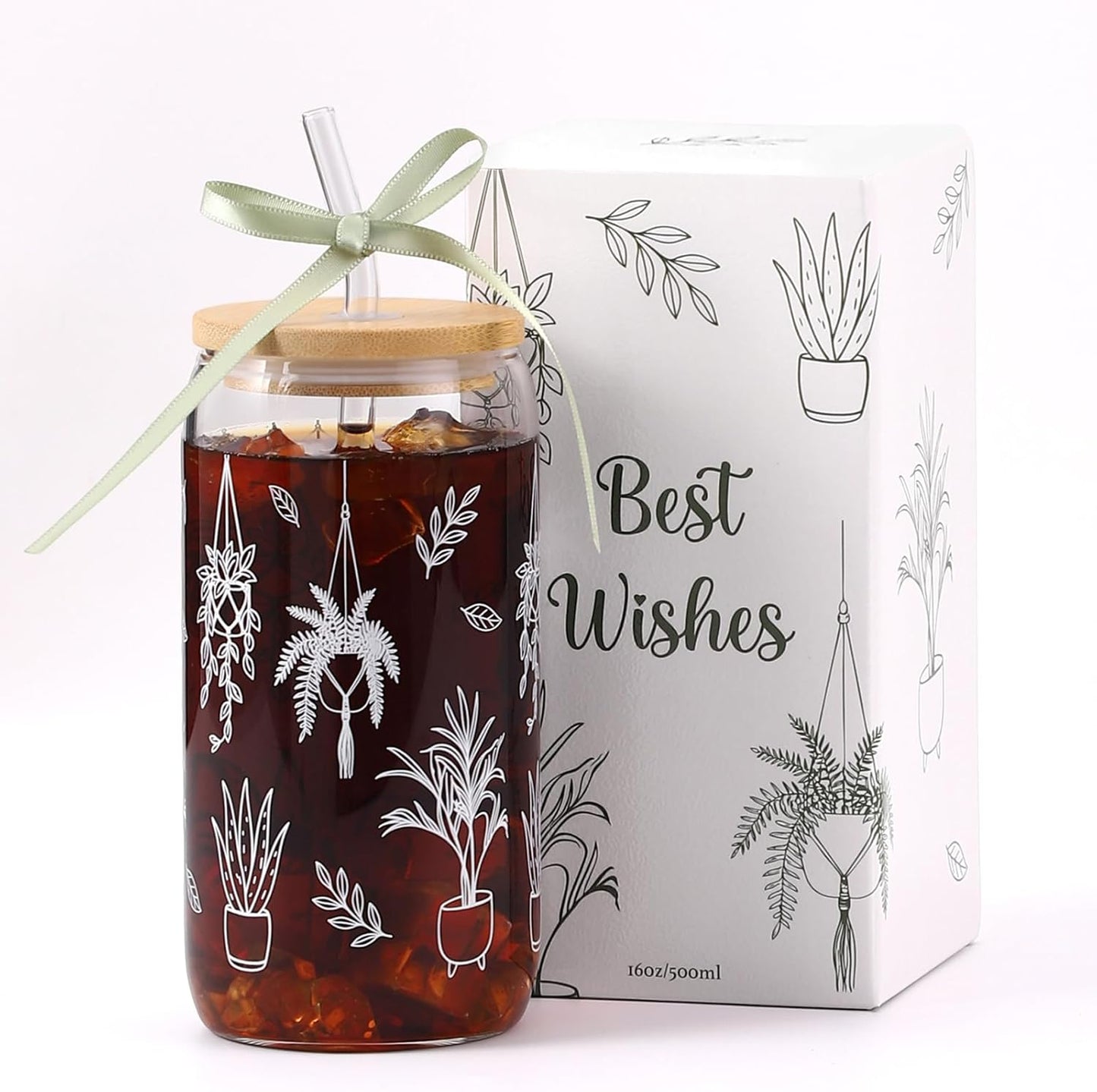 Lemon Glass Cups with Lid and Straw, Cute Lemon Gift for Women | Iced Coffee Tumbler Mug for Birthday Bridal Shower Wedding Summer Party Gift for Women Mom Friends Teen Girls Stuff 16oz