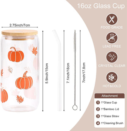 Lemon Glass Cups with Lid and Straw, Cute Lemon Gift for Women | Iced Coffee Tumbler Mug for Birthday Bridal Shower Wedding Summer Party Gift for Women Mom Friends Teen Girls Stuff 16oz