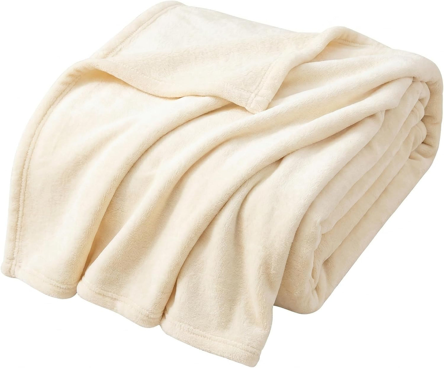 Flannel Sheets, 1PCS Soft Thick Blanket for Bed 50x70cm Small Fuzzy Comforter, Solid Creamy Yellow Breathable Warm Plush Flannel Fabric for Pet Travel Nap Rug for Bedroom Bedding Twin Blanket
