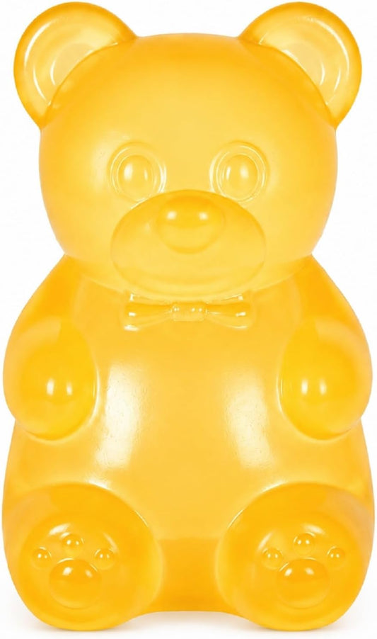 Gummy Bear Squishy Toy for Kids Ages 3+ & Adults, Slow Rising Squeeze Bear, Soft High-Density Handheld Sensory Toy, Cute Party Favor, Classroom Prize & Desk Toy(Yellow)