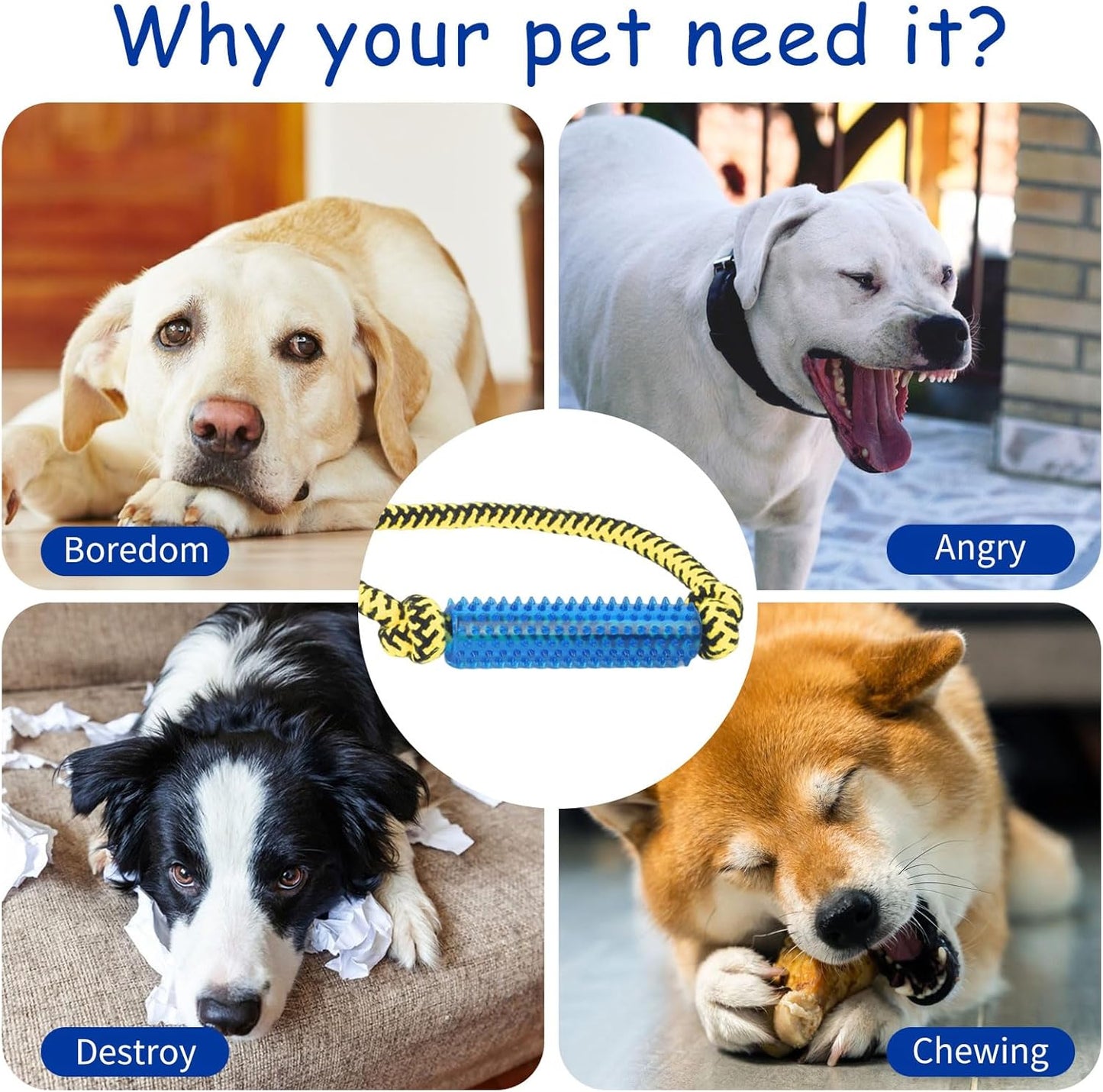Interactive Dog Toys，Crate Training Aids for Puppies，Yellow | Puppy Teething Toys,Peanut Butter Dog Food Treat Dispenser Toys