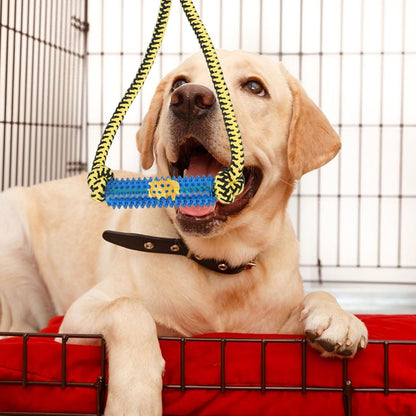 Interactive Dog Toys，Crate Training Aids for Puppies，Yellow | Puppy Teething Toys,Peanut Butter Dog Food Treat Dispenser Toys