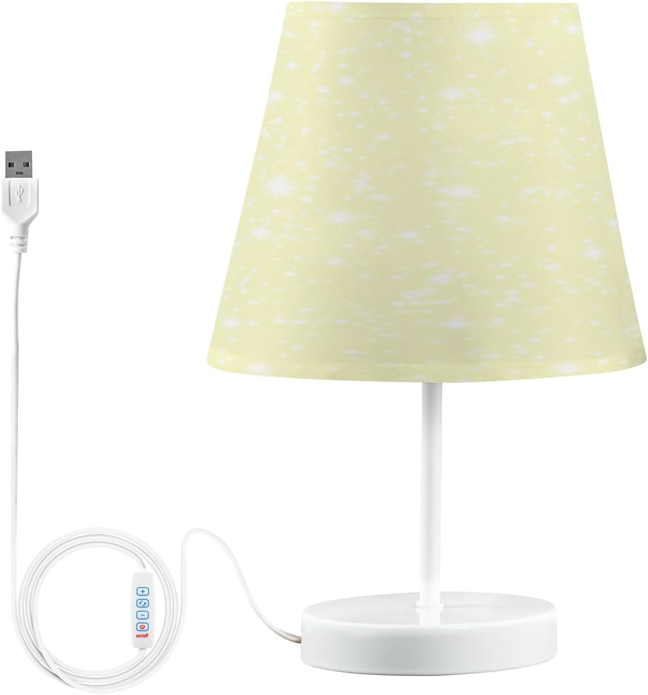 Goldenrod Yellow Table Lamp Glitter Bedside Lamps LED Night Light with USB Charging Port Dimmable for Bedrooms, Living Rooms,Kids Room, Study Rooms, Offices, Dorm