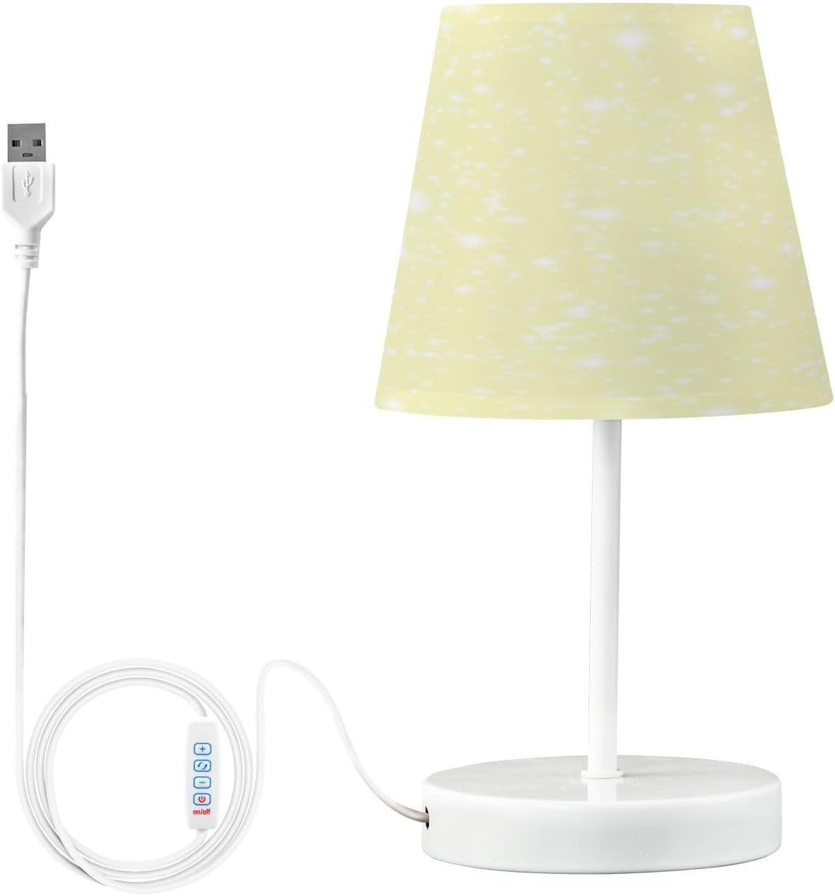 Goldenrod Yellow Table Lamp Glitter Bedside Lamps LED Night Light with USB Charging Port Dimmable for Bedrooms, Living Rooms,Kids Room, Study Rooms, Offices, Dorm