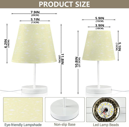 Goldenrod Yellow Table Lamp Glitter Bedside Lamps LED Night Light with USB Charging Port Dimmable for Bedrooms, Living Rooms,Kids Room, Study Rooms, Offices, Dorm