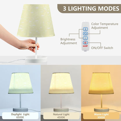 Goldenrod Yellow Table Lamp Glitter Bedside Lamps LED Night Light with USB Charging Port Dimmable for Bedrooms, Living Rooms,Kids Room, Study Rooms, Offices, Dorm