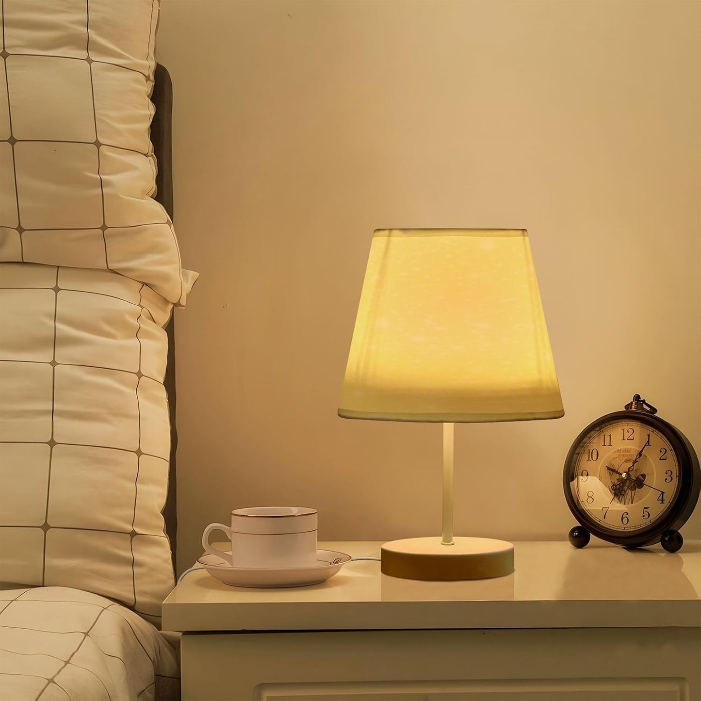 Goldenrod Yellow Table Lamp Glitter Bedside Lamps LED Night Light with USB Charging Port Dimmable for Bedrooms, Living Rooms,Kids Room, Study Rooms, Offices, Dorm