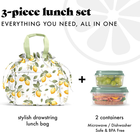 Cromwell Cinch Lunch Bag for Women | Insulated Lunch Box with Containers