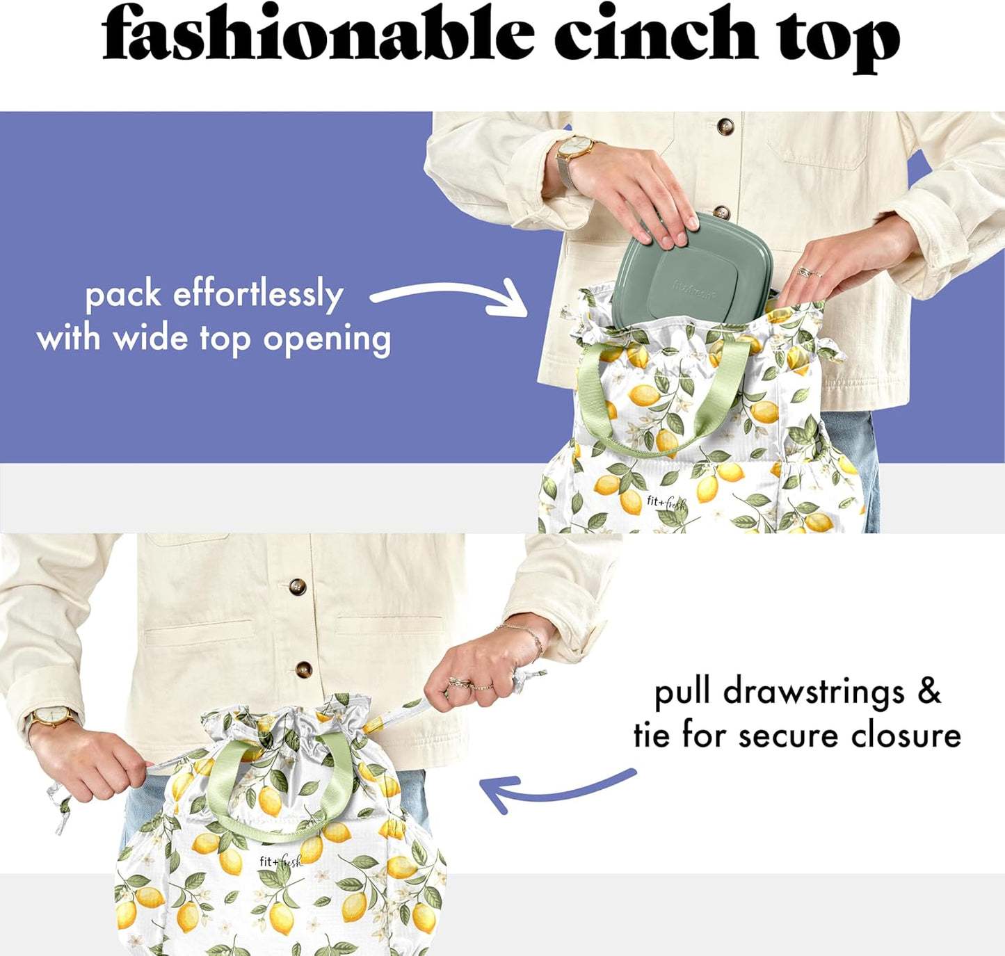 Cromwell Cinch Lunch Bag for Women | Insulated Lunch Box with Containers