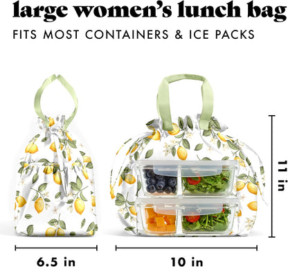 Cromwell Cinch Lunch Bag for Women | Insulated Lunch Box with Containers