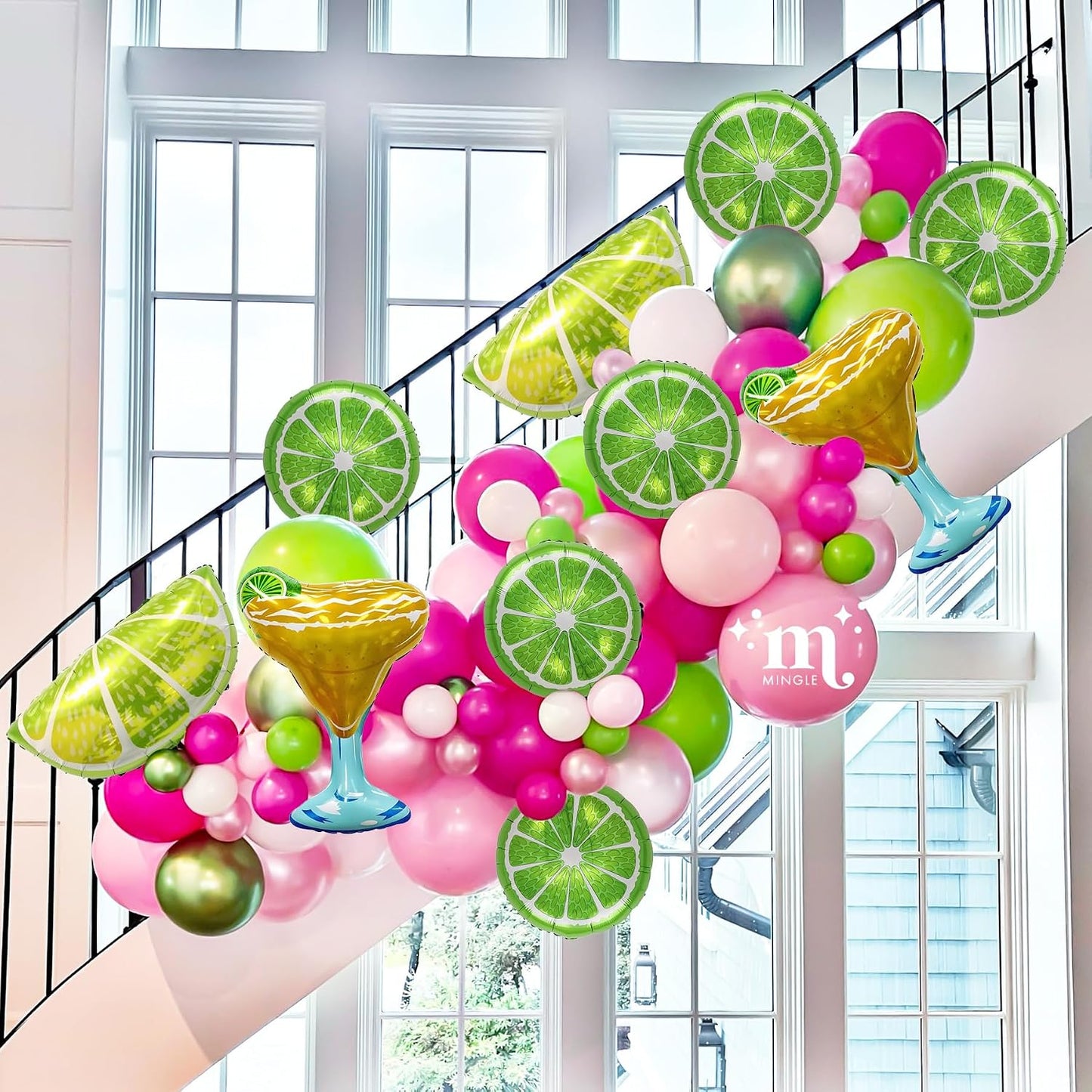 Lemon-Balloons Margarita-Balloon 10PCS Lime Fruit Green Lemon Foil Balloons Margs and Matrimony Bachelorette Birthday Wedding Fiesta Party Decorations Supply
