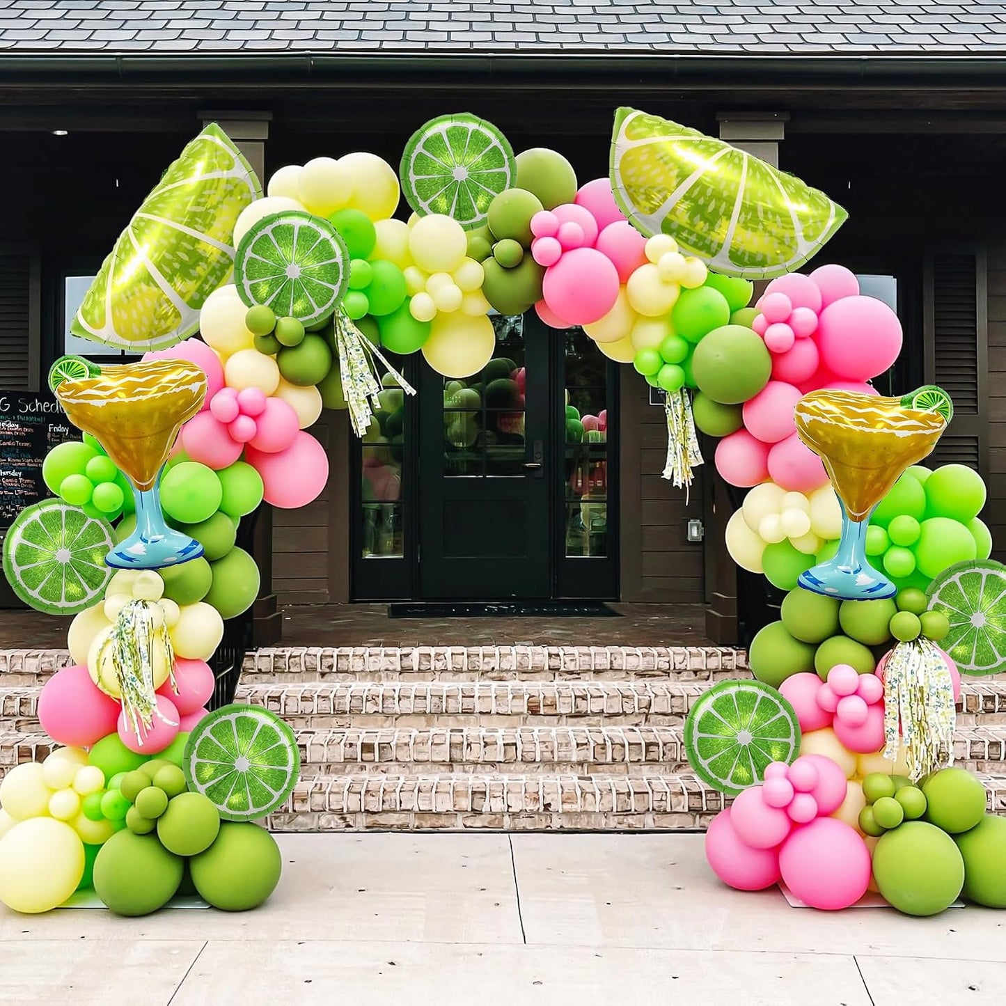 Lemon-Balloons Margarita-Balloon 10PCS Lime Fruit Green Lemon Foil Balloons Margs and Matrimony Bachelorette Birthday Wedding Fiesta Party Decorations Supply