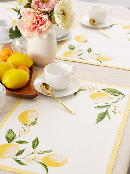 Lemon Bliss Tabletop Collection, Placemat Set, 6 Piece
