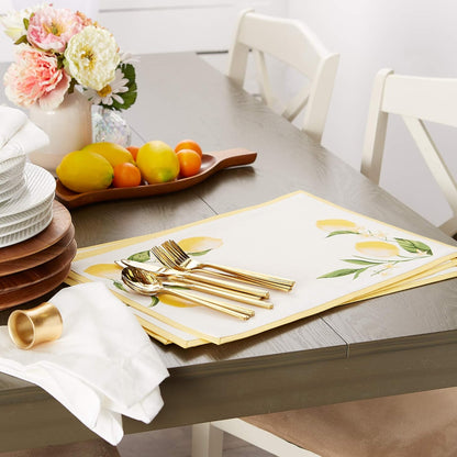 Lemon Bliss Tabletop Collection, Placemat Set, 6 Piece