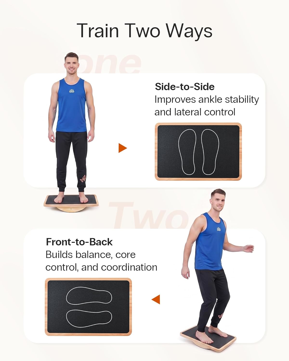 Wooden Balance Board, Basic Rocker or Advanced 360° Wobble | Beginner-to-Advanced Options, Non-Slip Surface, Ankle Rehab, Physical Therapy, Core Stability and Balance Training