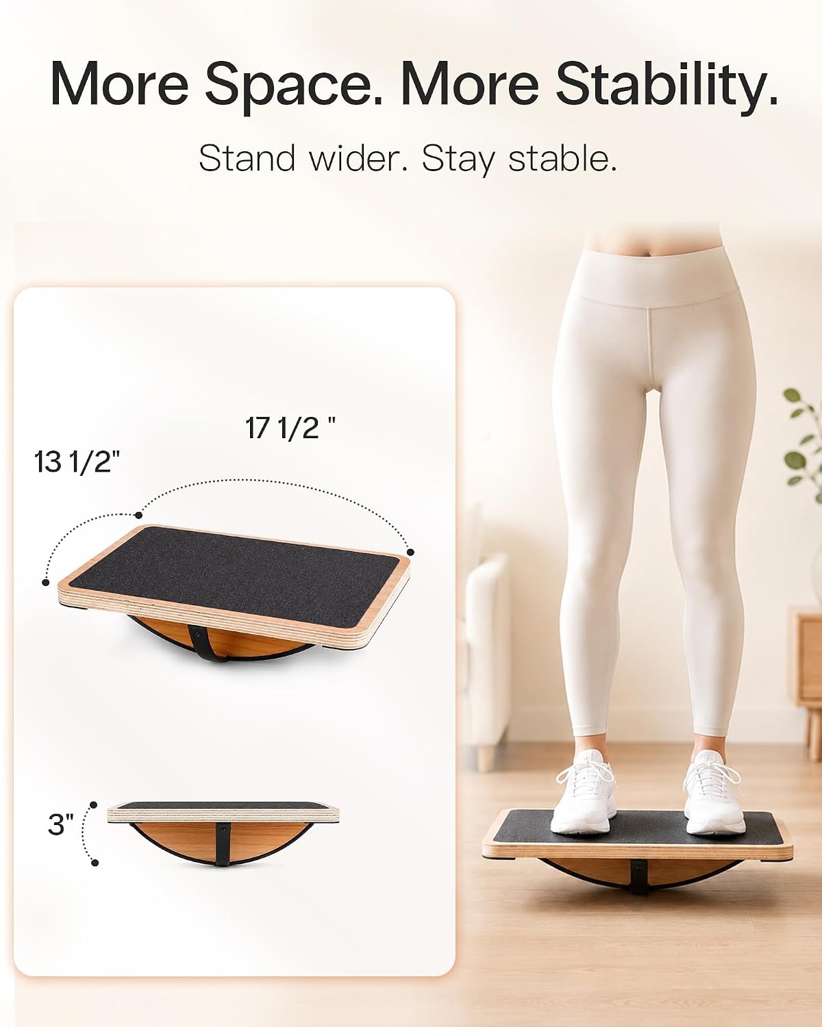 Wooden Balance Board, Basic Rocker or Advanced 360° Wobble | Beginner-to-Advanced Options, Non-Slip Surface, Ankle Rehab, Physical Therapy, Core Stability and Balance Training