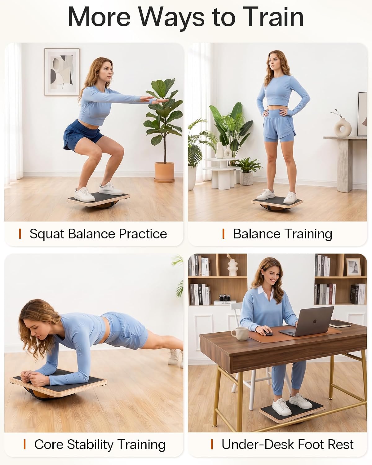 Wooden Balance Board, Basic Rocker or Advanced 360° Wobble | Beginner-to-Advanced Options, Non-Slip Surface, Ankle Rehab, Physical Therapy, Core Stability and Balance Training