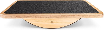 Wooden Balance Board, Basic Rocker or Advanced 360° Wobble | Beginner-to-Advanced Options, Non-Slip Surface, Ankle Rehab, Physical Therapy, Core Stability and Balance Training