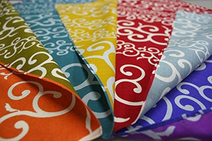 103cm Furoshiki Japanese Cotton Large Fabric Wrapping Cloth Karakusa Stripe Reversible Fabric Eco Bag Japanese Gifts Souvenir for Unisex Home Decor (Green/Yellow)
