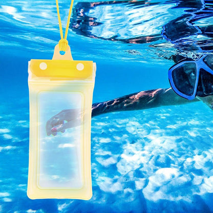 Waterproof Phone Pouch, Dry Bag, Touch Screen Phone Holder with Lanyard, Waterproof Phone Case for Pool Snorkeling Beach, Yellow