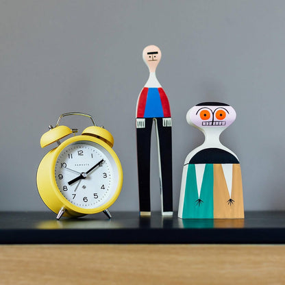 ® Charlie Bell Echo Alarm Clock | Modern take on Classic Twin Bell Clock | Yellow | Easy to Read Numbers | Ideal for Bedside, Desk or Shelf | Modern Retro Bedroom & Office Accessory