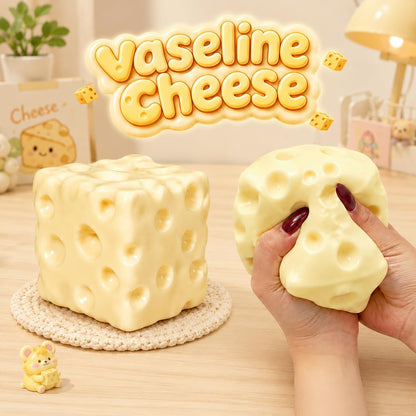 Cheese Squishy Toys Stress Jumbo Squeeze Squishies Relief Fidget Toy Moldable Giant Cheese Block Stress Soft Food Sensory Shaped for Adults Novelty Surprise Gift (Yellow)