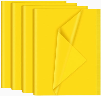 120 Sheets Yellow Tissue Paper - 14 x 20 Inches Wrapping Tissue Paper Bulk - Yellow Wrap Paper Sheets for Gift Bags, Packaging, Floral Filler, Birthday, Baby Shower, Sunflower Decor