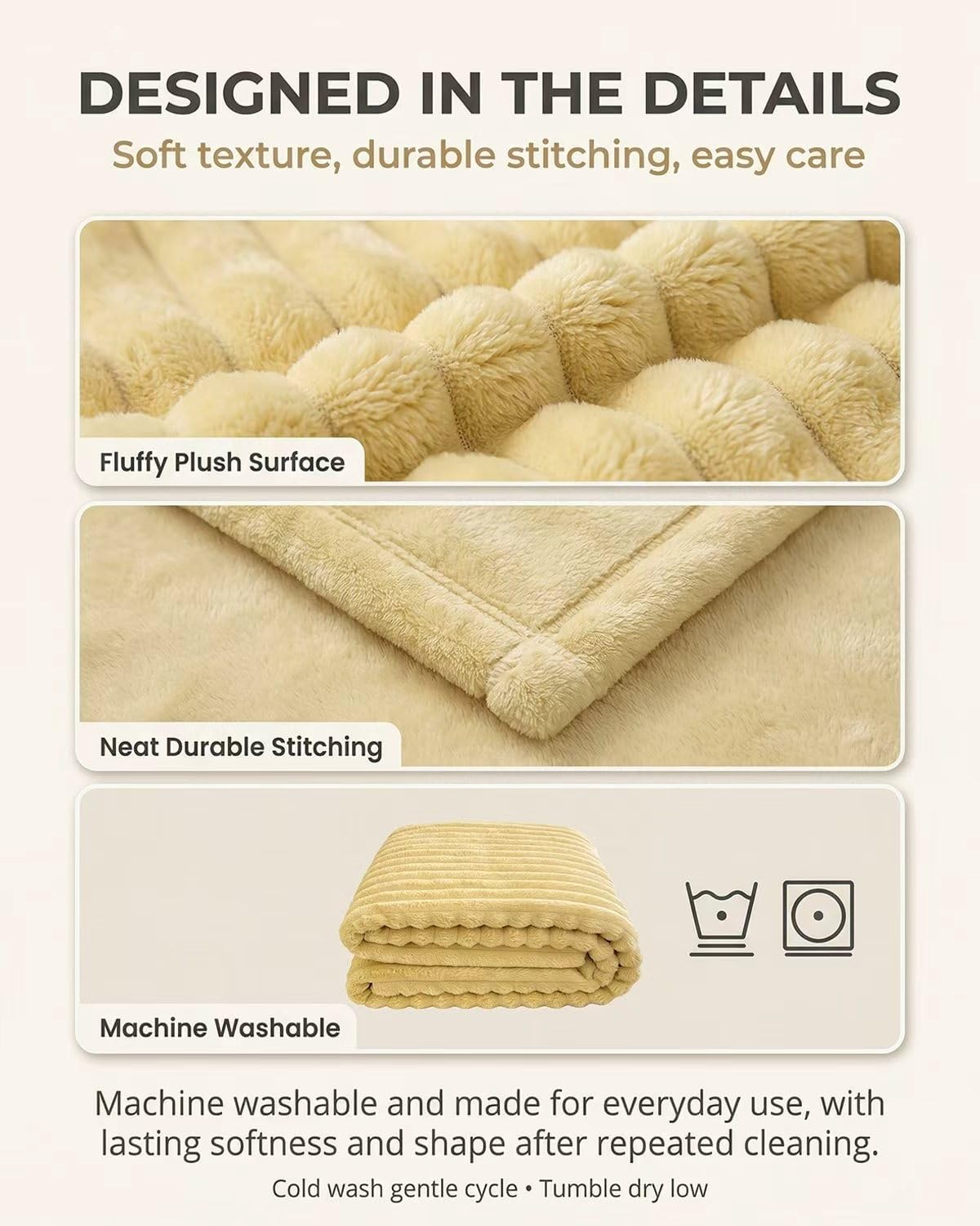 Emotional Support Blanket Yellow, Calming Dog Blanket, Security Blanket, Designed for Pets, Rabbit Hair Plus, Soft and Comfortable for Kennel, Indoors Sofa