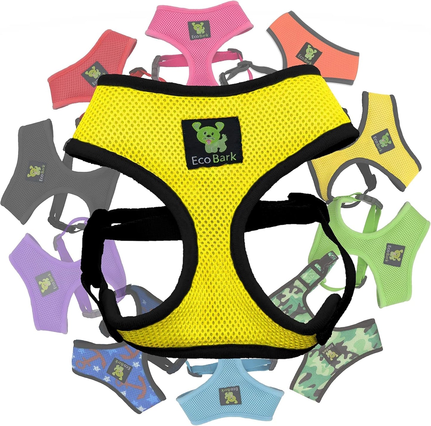 Dog Harness, No Pull & No Choke Vest for Small Dogs, XS, Yellow | Eco Friendly Max Comfort Harnesses, Luxurious Soft Mesh Halter, Over the Head Vest for Small, Toy Breed & Teacup Dogs