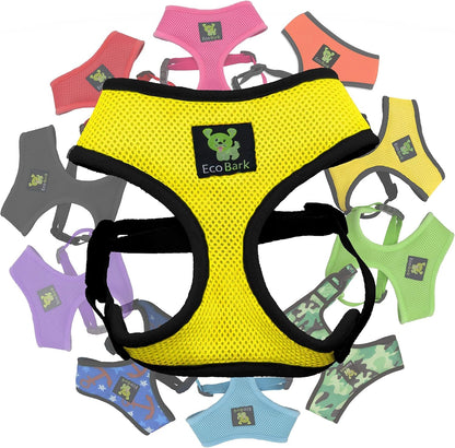 Dog Harness, No Pull & No Choke Vest for Small Dogs, XS, Yellow | Eco Friendly Max Comfort Harnesses, Luxurious Soft Mesh Halter, Over the Head Vest for Small, Toy Breed & Teacup Dogs