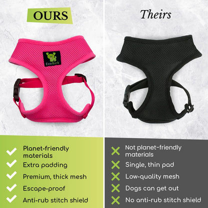 Dog Harness, No Pull & No Choke Vest for Small Dogs, XS, Yellow | Eco Friendly Max Comfort Harnesses, Luxurious Soft Mesh Halter, Over the Head Vest for Small, Toy Breed & Teacup Dogs