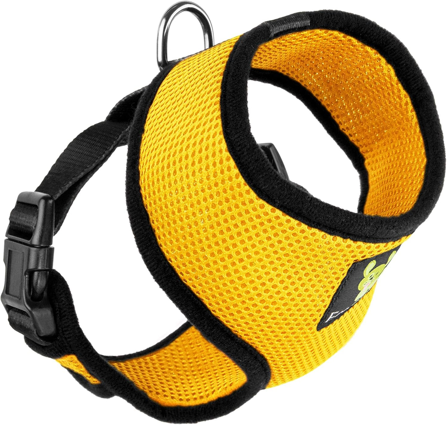 Dog Harness, No Pull & No Choke Vest for Small Dogs, XS, Yellow | Eco Friendly Max Comfort Harnesses, Luxurious Soft Mesh Halter, Over the Head Vest for Small, Toy Breed & Teacup Dogs