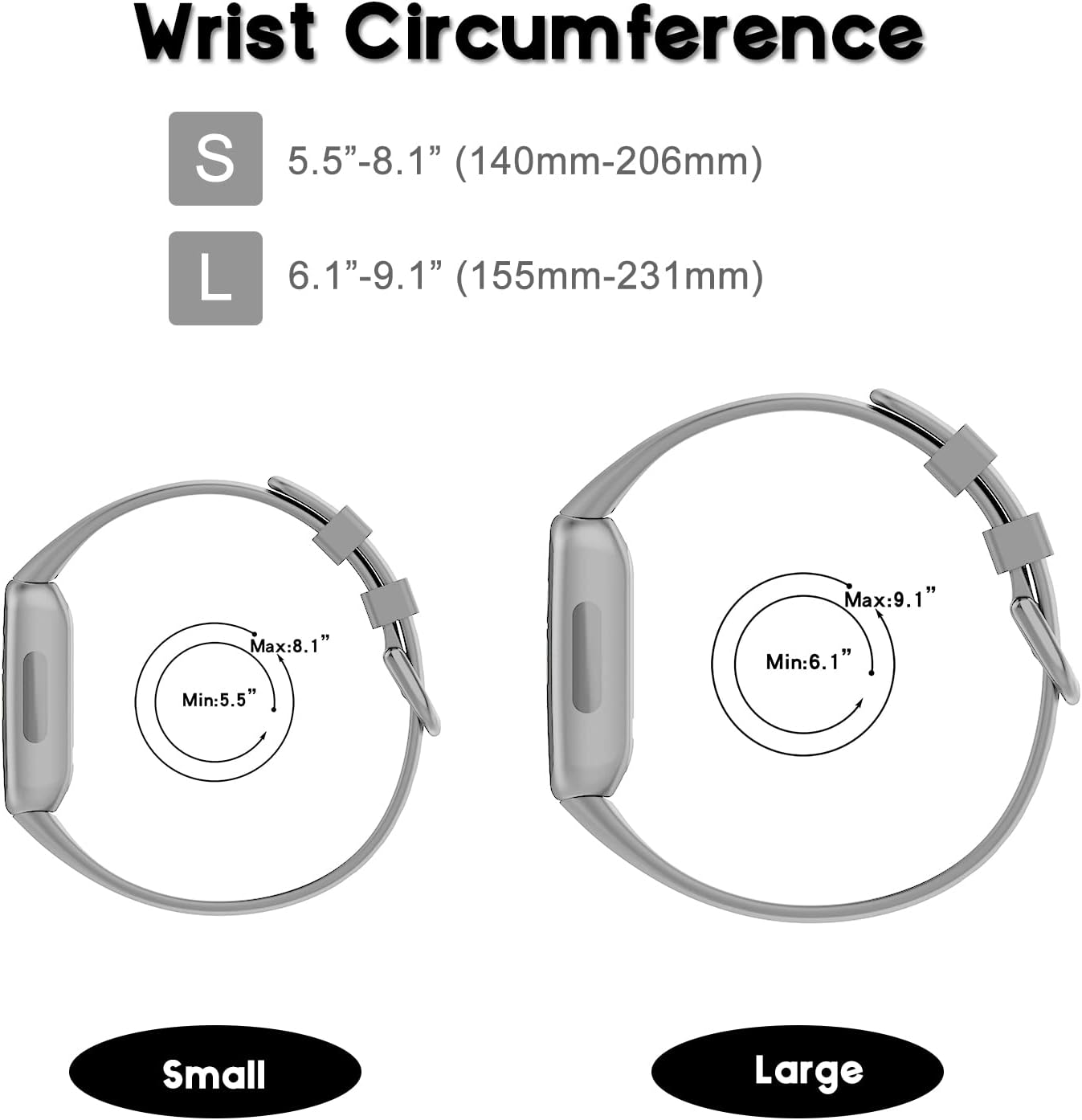 Bands Compatible with Fitbit Inspire 3 Smart Watch Band Replacement Wristband Strap Bracelet Silicone Accessory for Women Men S/L Size, 3 Pack