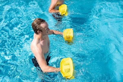 Hydro Tone Hydro-Bell Pool Exercise Dumbbells Pair, Aquatic Water Weights for Functional Strength Training, UV and Chlorine Resistant, Quick Start Guide Included