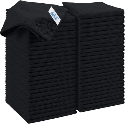 Yellow Microfiber Cleaning Cloth, 12 Pack Premium Microfiber Towels for Cars, Lint Free, Highly Absorbent, Reusable Cleaning Rags for Car, Household, Kitchen, Window, 11.5"X11.5"