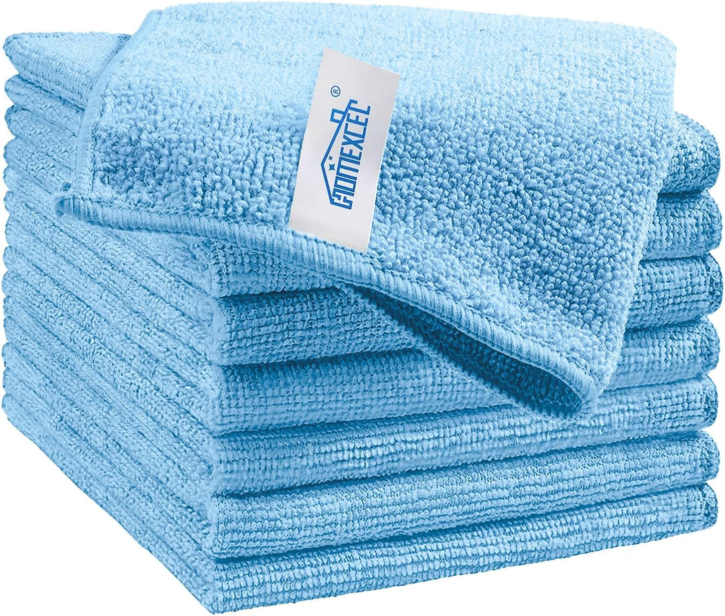 Yellow Microfiber Cleaning Cloth, 12 Pack Premium Microfiber Towels for Cars, Lint Free, Highly Absorbent, Reusable Cleaning Rags for Car, Household, Kitchen, Window, 11.5"X11.5"