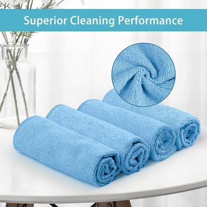 Yellow Microfiber Cleaning Cloth, 12 Pack Premium Microfiber Towels for Cars, Lint Free, Highly Absorbent, Reusable Cleaning Rags for Car, Household, Kitchen, Window, 11.5"X11.5"