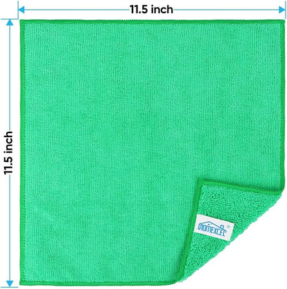 Yellow Microfiber Cleaning Cloth, 12 Pack Premium Microfiber Towels for Cars, Lint Free, Highly Absorbent, Reusable Cleaning Rags for Car, Household, Kitchen, Window, 11.5"X11.5"