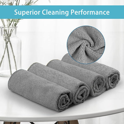 Yellow Microfiber Cleaning Cloth, 12 Pack Premium Microfiber Towels for Cars, Lint Free, Highly Absorbent, Reusable Cleaning Rags for Car, Household, Kitchen, Window, 11.5"X11.5"