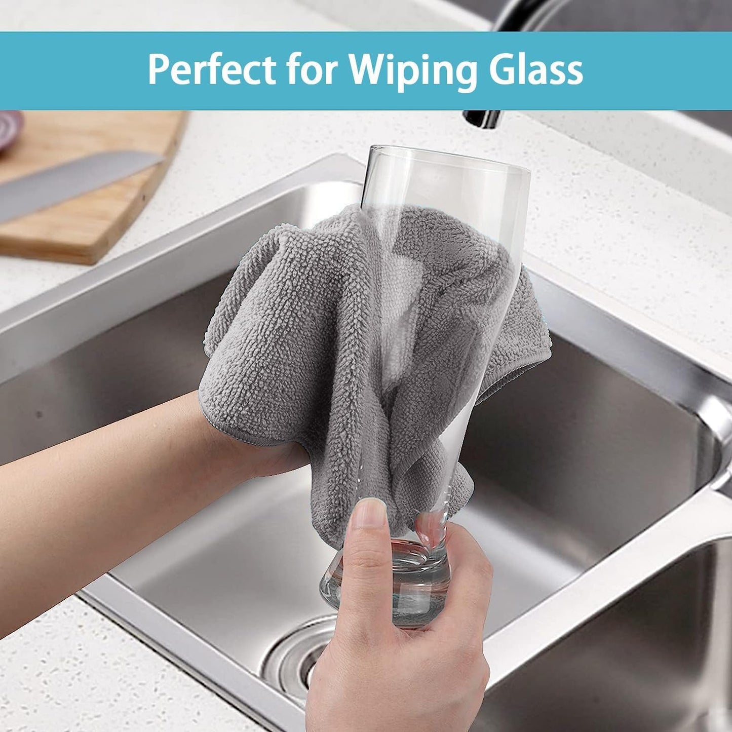 Yellow Microfiber Cleaning Cloth, 12 Pack Premium Microfiber Towels for Cars, Lint Free, Highly Absorbent, Reusable Cleaning Rags for Car, Household, Kitchen, Window, 11.5"X11.5"