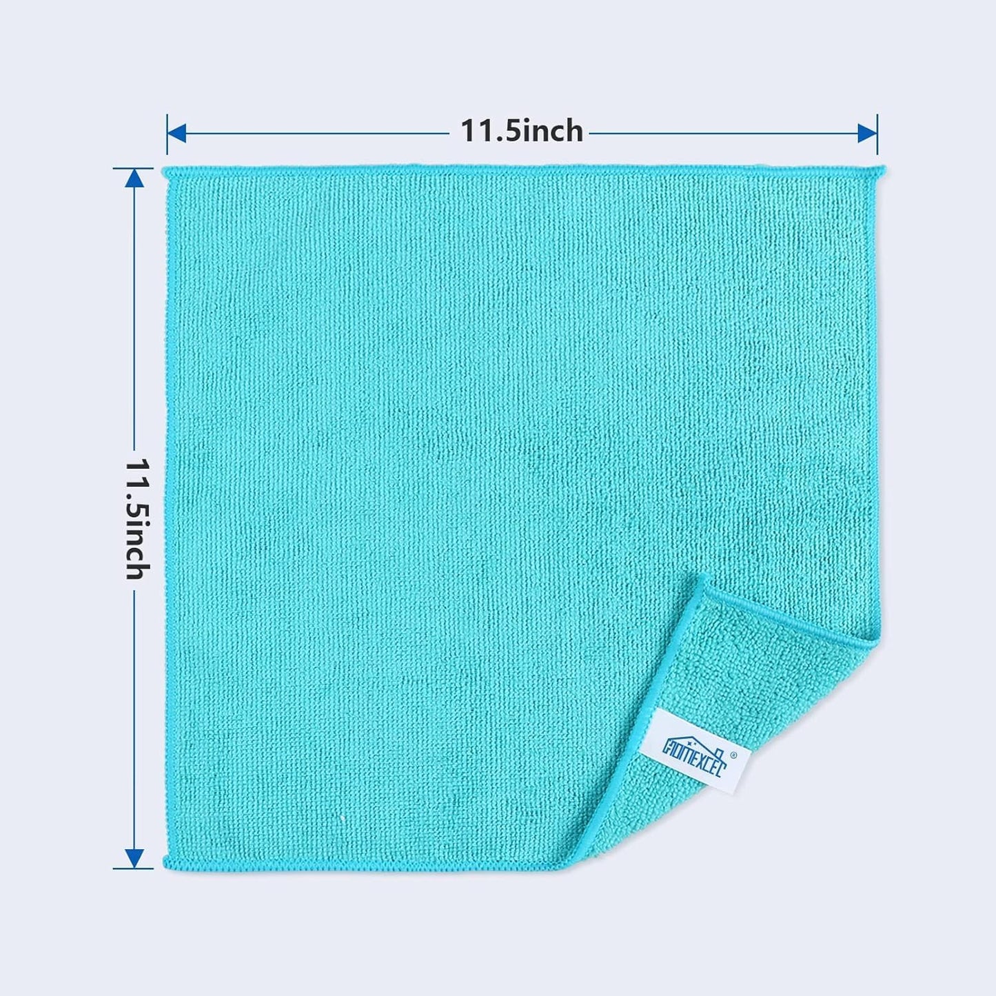 Yellow Microfiber Cleaning Cloth, 12 Pack Premium Microfiber Towels for Cars, Lint Free, Highly Absorbent, Reusable Cleaning Rags for Car, Household, Kitchen, Window, 11.5"X11.5"