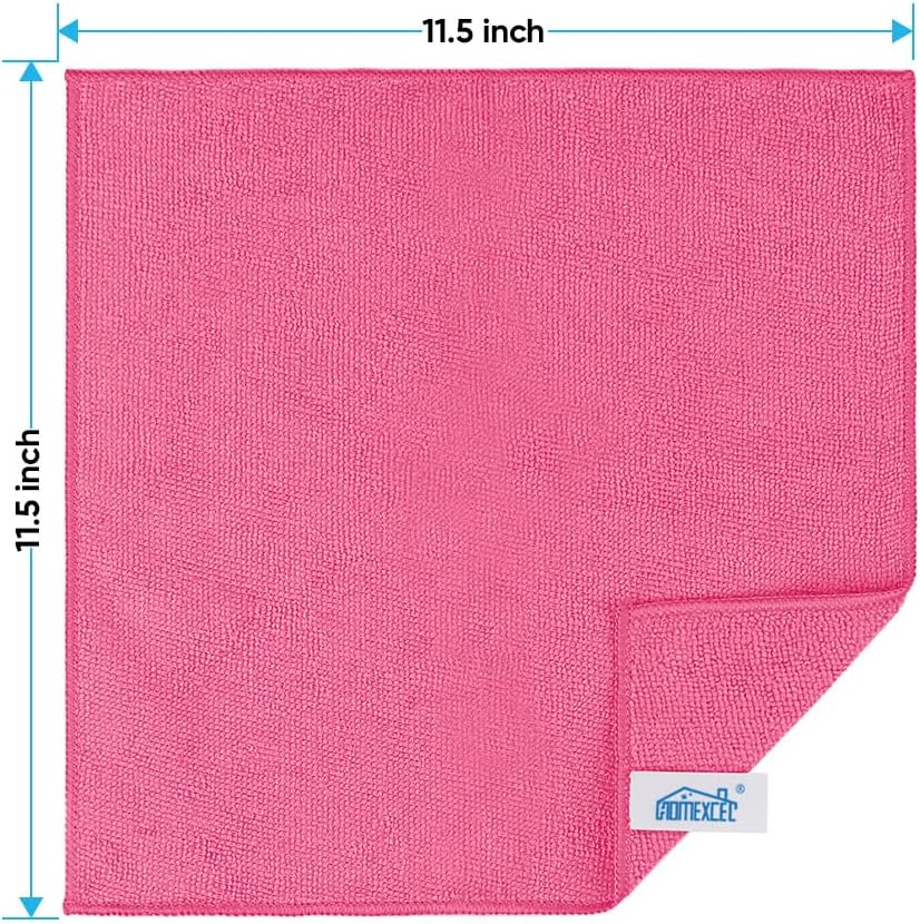Yellow Microfiber Cleaning Cloth, 12 Pack Premium Microfiber Towels for Cars, Lint Free, Highly Absorbent, Reusable Cleaning Rags for Car, Household, Kitchen, Window, 11.5"X11.5"