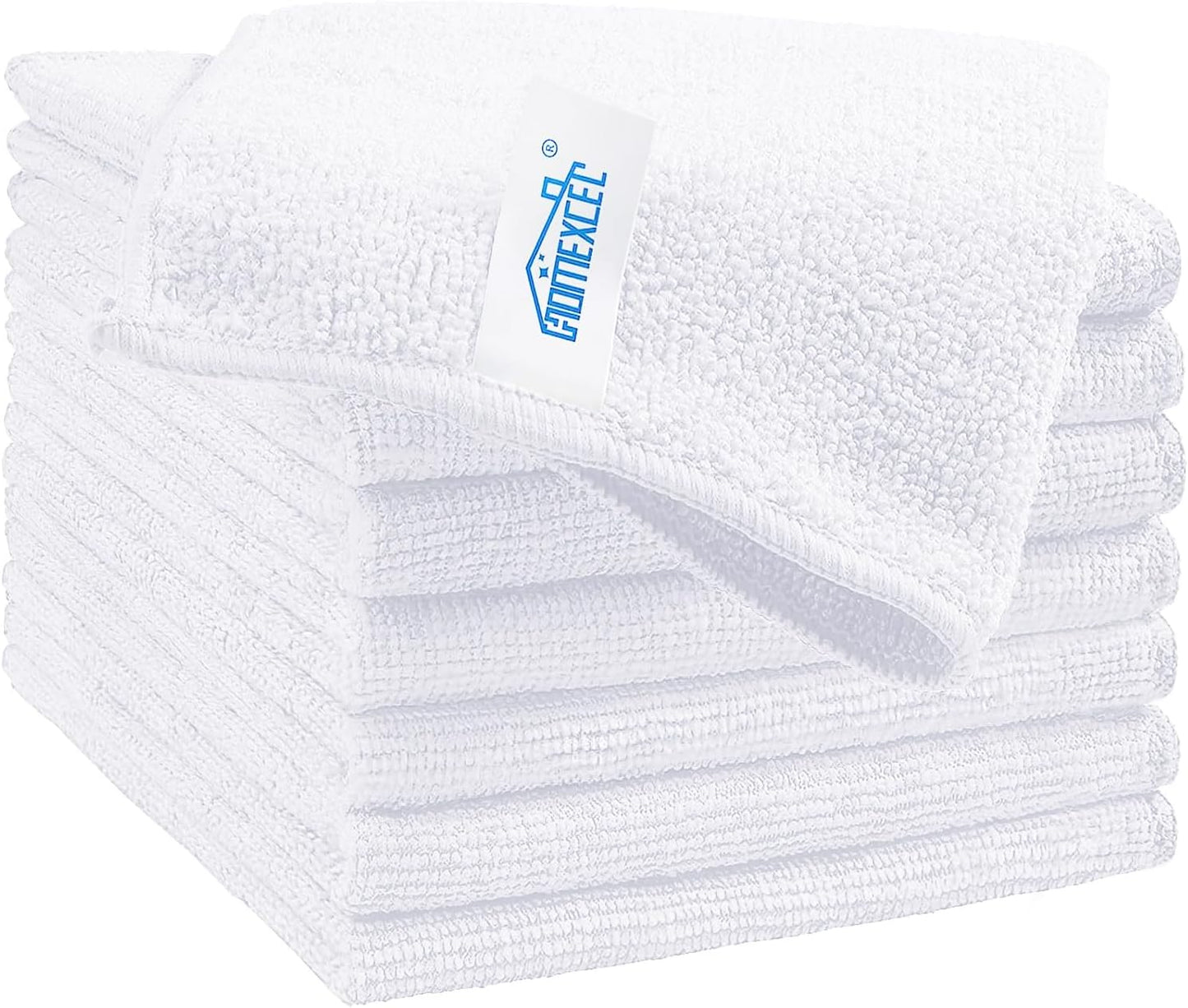 Yellow Microfiber Cleaning Cloth, 12 Pack Premium Microfiber Towels for Cars, Lint Free, Highly Absorbent, Reusable Cleaning Rags for Car, Household, Kitchen, Window, 11.5"X11.5"
