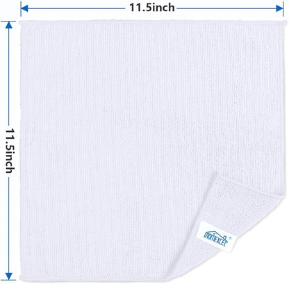 Yellow Microfiber Cleaning Cloth, 12 Pack Premium Microfiber Towels for Cars, Lint Free, Highly Absorbent, Reusable Cleaning Rags for Car, Household, Kitchen, Window, 11.5"X11.5"
