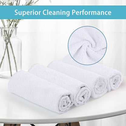 Yellow Microfiber Cleaning Cloth, 12 Pack Premium Microfiber Towels for Cars, Lint Free, Highly Absorbent, Reusable Cleaning Rags for Car, Household, Kitchen, Window, 11.5"X11.5"