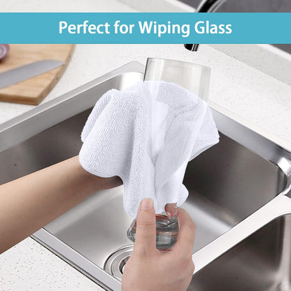 Yellow Microfiber Cleaning Cloth, 12 Pack Premium Microfiber Towels for Cars, Lint Free, Highly Absorbent, Reusable Cleaning Rags for Car, Household, Kitchen, Window, 11.5"X11.5"