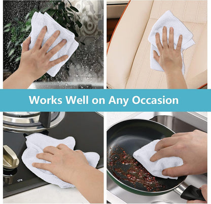 Yellow Microfiber Cleaning Cloth, 12 Pack Premium Microfiber Towels for Cars, Lint Free, Highly Absorbent, Reusable Cleaning Rags for Car, Household, Kitchen, Window, 11.5"X11.5"