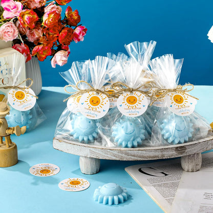 20 Pcs Sunflower Soap Here Comes the Son Baby Shower Favors Mini Sun Soap Party Favors Handmade Gifts with Thank You Card for Guest Wedding Baby Shower Birthday Party (Yellow)