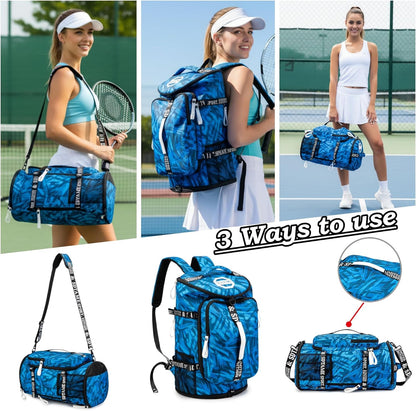 SDTAME Gym Duffel Backpack with Shoe Pocket & Laptop Sleeve